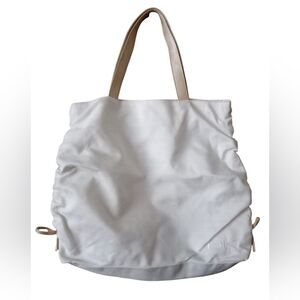 Donna Karan New York Cosmetic Tote Bag Rouche Sides Magnetic Closure